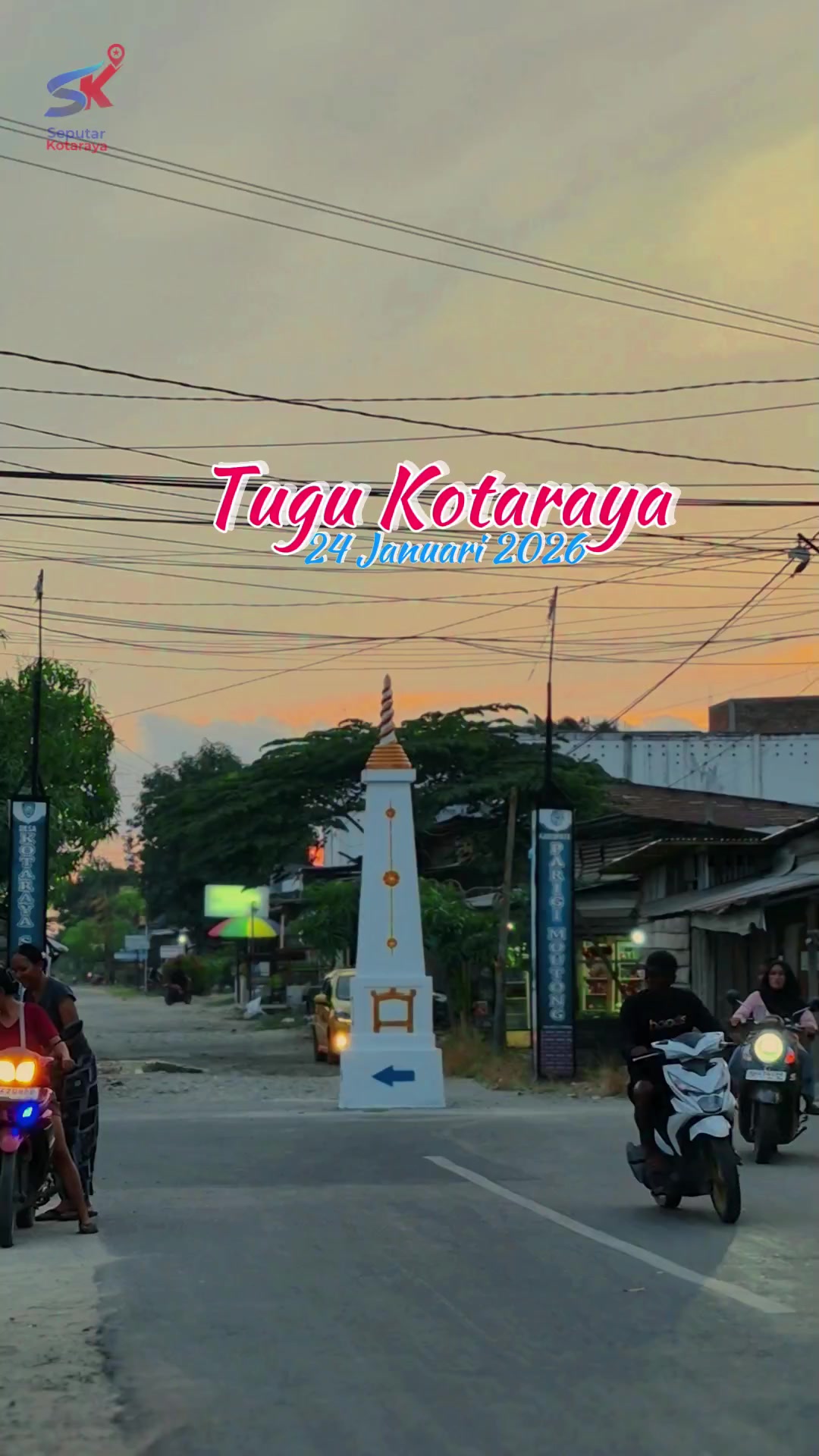 menikmati sore hari di depan Tugu Kotaraya Lurr., #kabarkotaraya #infokotaraya #seputarkotaraya 